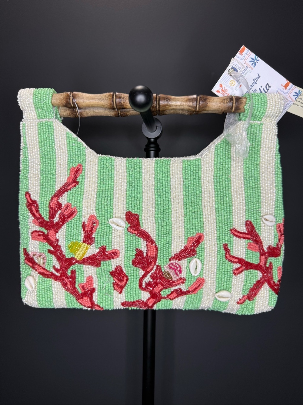 New Viral Beaded Purse Bag Made in India Summer Resort Novelty Coral Ocean
